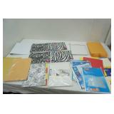 NEW Office Supply Lot: file folders, binders, large envelopes