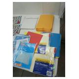 NEW Office Supply Lot: file folders, binders, large envelopes