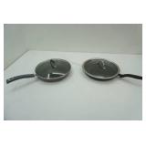2 Large Frying Pans with Lids