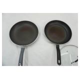 2 Large Frying Pans with Lids