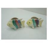 Patience Brewster Dept 56 Krinkles Frog & Camel Figurines, Sitting Santa, Vintage Ceramic Fish