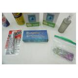 WD-40, Goof-Off, Adhesive, Washer Tablets, Mold 7 Mildew Stain Cleaner, Perfume, nails