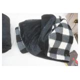 Fleece and Plush Throw Blankets, Black & White