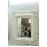 Ivory Ornate Baroque Style Mirror 36" wide by 48" tall