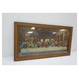 "The Last Supper" by Leonardo da Vinci 31" wide by 17" tall. Vintage