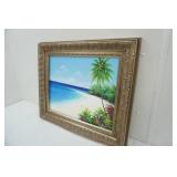 Oil on Canvas Framed Painting 26" wide by 23" tall