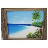 Oil on Canvas Framed Painting 26" wide by 23" tall