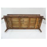 Vintage/Antique Hand-Carved Wooden Bench