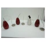 Glass Hanging Accent Lights 10" tall (4ct)