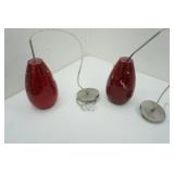 Glass Hanging Accent Lights 10" tall (4ct)