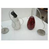 Glass Hanging Accent Lights 10" tall (4ct)