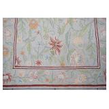 Rug 58"x35.5". Chain-Stitch Embroidery 100% Wool