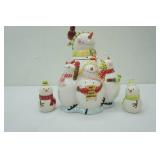 Snowman Cookie Jar & Salt & Pepper Shakers