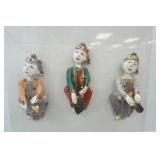 Burmese Musicians Sculptures In Acrylic Case