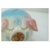 Hull Pottery Co Corky Pig Bank 1957
