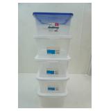 5ct Clear Storage Bins with Lids