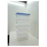 5ct Clear Storage Bins with Lids