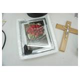 Heater, Sun Lamp, Glass Photo Frame, Cross, Panel Curtain