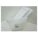 4ct Clear Storage Containers with 2 lids (approx. 22"x16"x12")