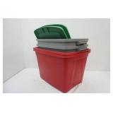 Sterilite & Rubbermaid Totes (4ct with 3 lids)