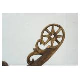 Hand-Carved Wooden Boat 34" long by approx. 18" tall