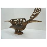 Hand-Carved Wooden Boat 34" long by approx. 18" tall