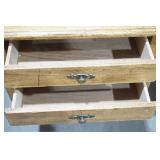 Rustic Wooden Nightstand with 2 drawers