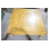 Clawfoot Coffee Table with Glass Piece for Top