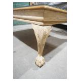Clawfoot Coffee Table with Glass Piece for Top