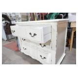 3 Drawer White Wooden Dresser
