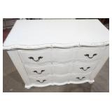 3 Drawer White Wooden Dresser