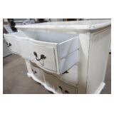 3 Drawer White Wooden Dresser