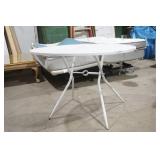 White Metal Round Patio Table