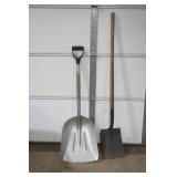 Scoop Shovel and Square Shovel