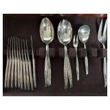 Gorham "Sea Rose" Sterling Silver Flatware Set in Naken Silverware Chest