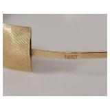 14K Gold Engraved Hinged Bangle Bracelet