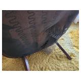 Pair of Vintage Armchairs with Cane Detailing and Floral Upholstery