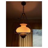 Antique Milk Glass Pendant Light Fixture