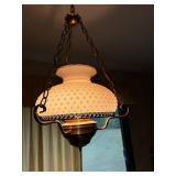 Antique Milk Glass Pendant Light Fixture