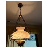 Antique Milk Glass Pendant Light Fixture
