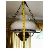 Antique Milk Glass Pendant Light Fixture