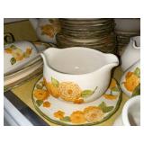 Metlox Poppy Trail Sculptured Zinnia Dinnerware Set