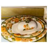 Metlox Poppy Trail Sculptured Zinnia Dinnerware Set