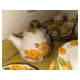 Metlox Poppy Trail Sculptured Zinnia Dinnerware Set