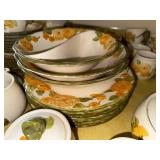 Metlox Poppy Trail Sculptured Zinnia Dinnerware Set