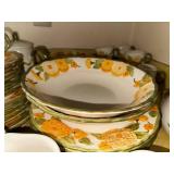 Metlox Poppy Trail Sculptured Zinnia Dinnerware Set