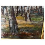 Wallace E. Howard Landscape Oil Painting in Ornate Gold Frame