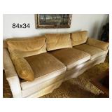 Vintage Corduroy Sofa with Removable Cushions