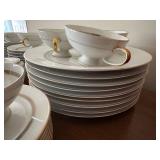 Vintage Rosen-Thal Bavaria Gold-Trimmed Porcelain Dinnerware Set