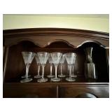 Elegant Glassware Set with 6 Glasses and Decanter